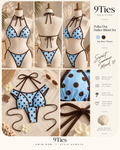 Sky Blue Mocha Polka Dot Bikini Set 💙🤎
